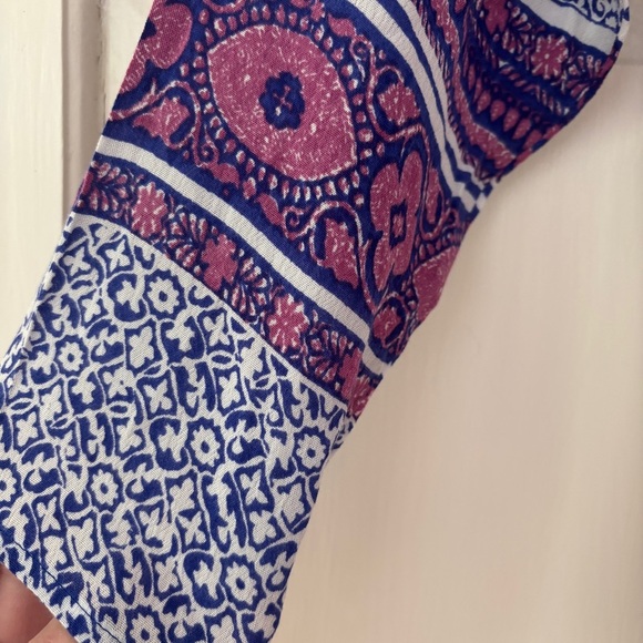 Free People She’s A Lady Reversible Maxi Dress Purple Boho Print Size Small Midi - Picture 10 of 17